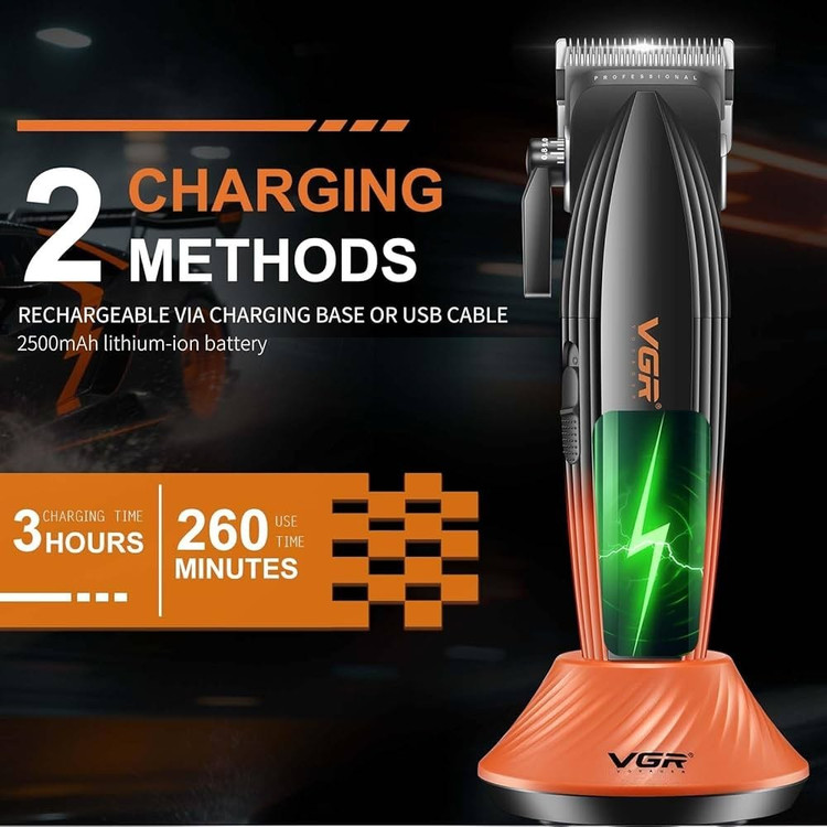 ماشین اصلاح بیسیم وی جی آر (VGR) مدل V-889C؛ حجمزن حرفهای