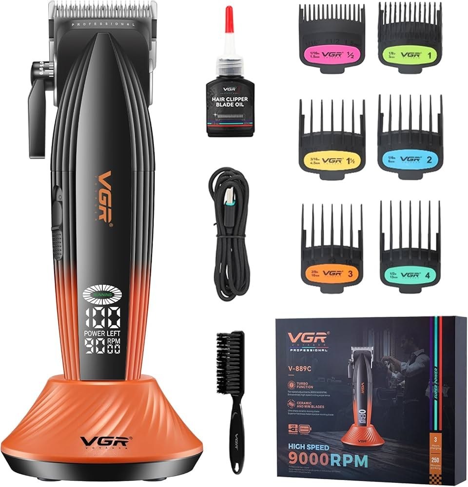 ماشین اصلاح بی‌سیم وی جی آر (VGR) مدل V-889C؛ حجم‌زن حرفه‌ای