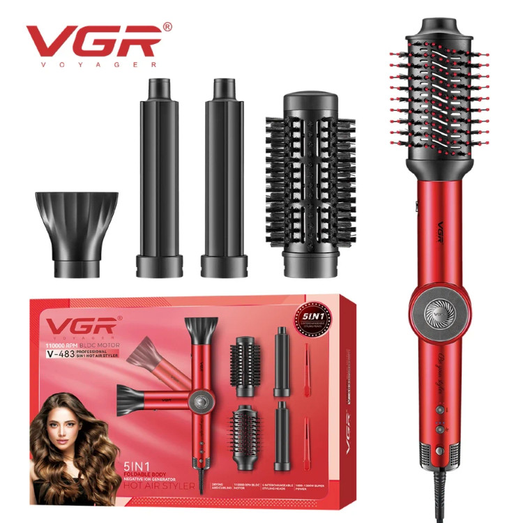سشوار و استایلر ۵ کاره حرفهای وی جی آر (VGR) مدل V-483
