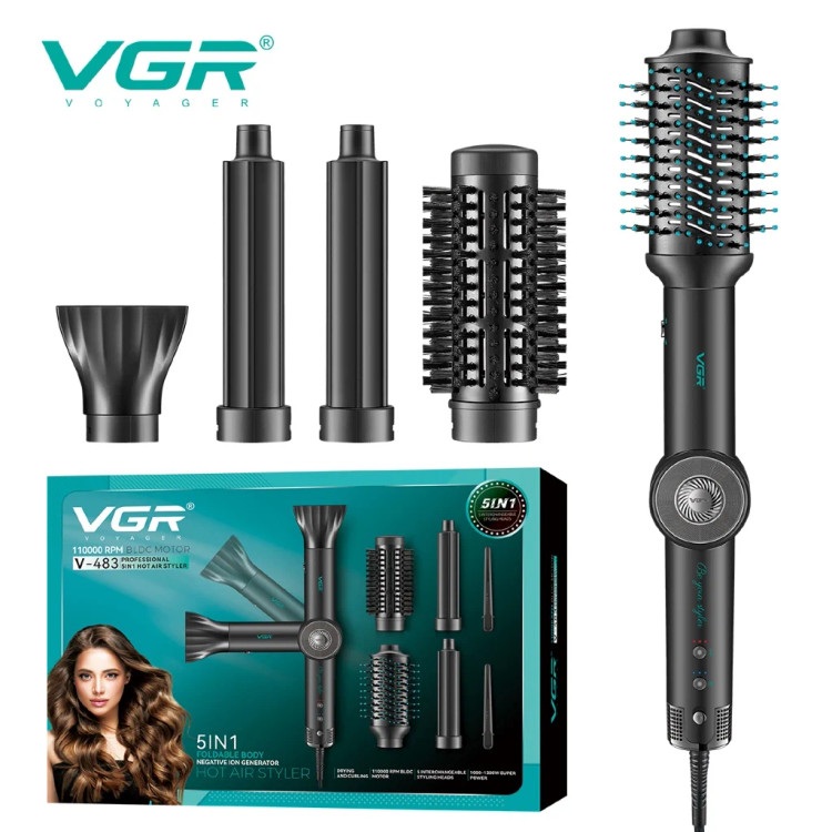 سشوار و استایلر ۵ کاره حرفهای وی جی آر (VGR) مدل V-483