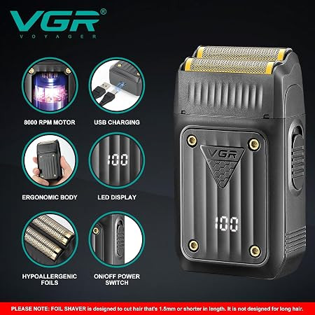 ماشین اصلاح صفرزن وی جی آر (VGR) مدل V-363 | مجهز به تیغه تیتانیومی ضدحساسیت