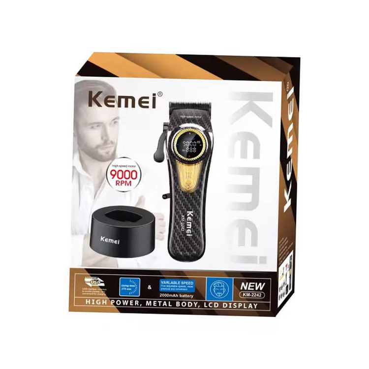ماشین اصلاح کیمی مدل KM-2242؛ تیغه استیل ضد زنگ با برش مستقیم و اصلاح دقیق