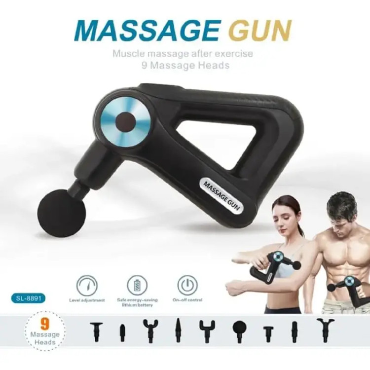 ماساژور تفنگی شارژی SL-8891 با ۹ سری متنوع؛ رفع درد و خستگی عضلات در خانه