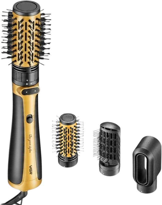 سشوار برسدار چرخشی VGR مدل V-495 | توان ۱۲۰۰ وات + حالتدهی حرفهای مو