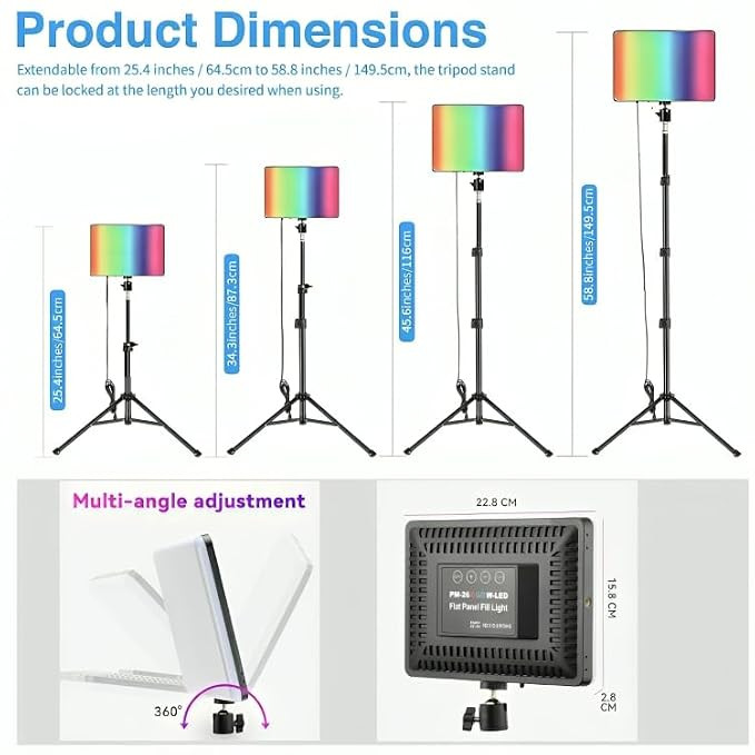 نور ثابت ال ای دی PM26 RGB | نورپردازی حرفهای با طیف رنگی متنوع