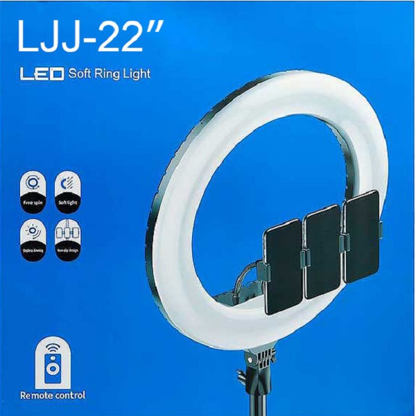 رینگ لایت ۲۲ اینچ مدل LJJ-22 | نور حرفهای سالنی و استودیویی