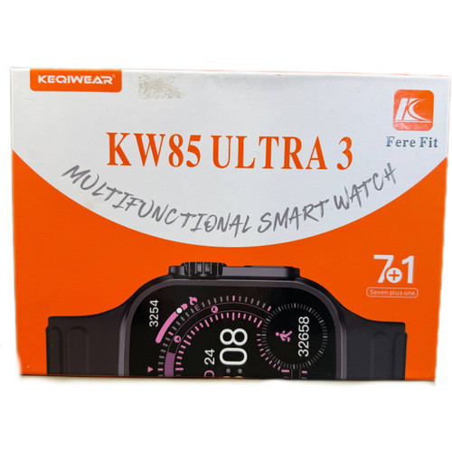 ساعت هوشمند کیوکر مدل KW85 Ultra3 (همراه با ۷ بند) | قیمت ساعت هوشمند ۷ بند