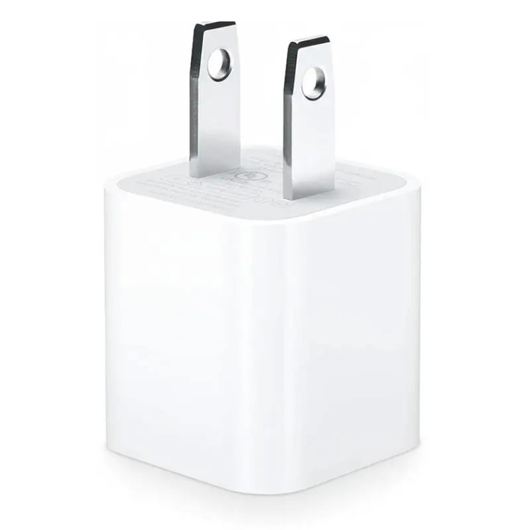 آداپتور شارژر ۵ وات اپل اصلی (دو پین) | شارژر کلاسیک و ایمن Apple
