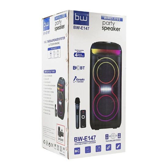 اسپیکر بلوتوثی قابل حمل BW مدل BW-E147 | صدای باکیفیت و طراحی جذاب